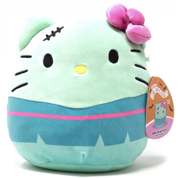 Original Squishmallows 8" Hello Kitty FRANKENKITTY Halloween Kellytoy NWT - Picture 1 of 6